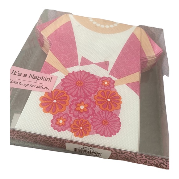 NIB Themenaps BRIDE Wedding SHOWER Stand Up 3D NAPKINS Crafting Decoupage - Picture 6 of 7